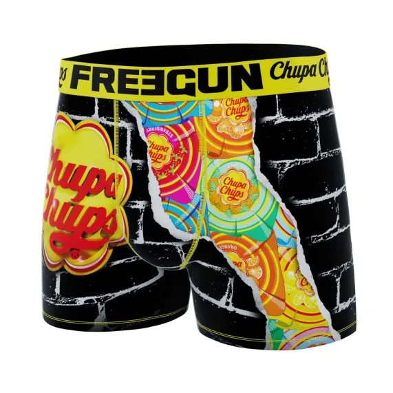 Boxer de microfibra Pop-Art "Chupa Chups" para hombre (Calzoncillos para hombre) Freegun chez FrenchMarket