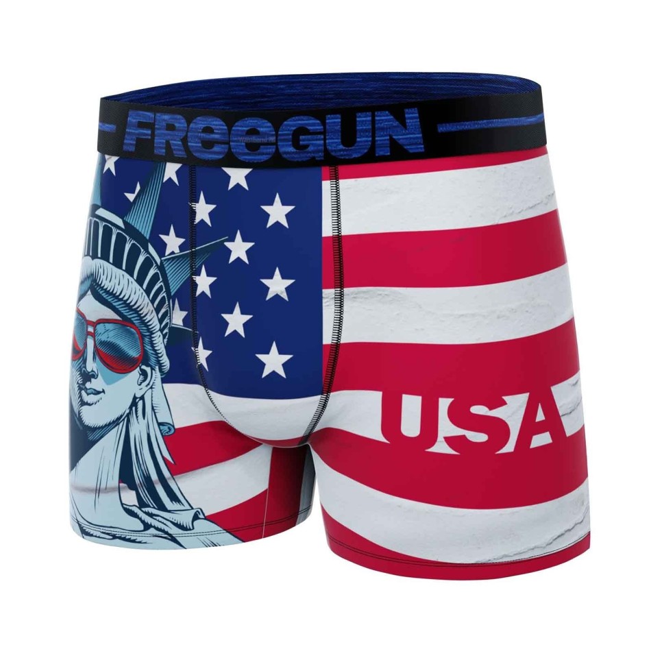 Boxer Homme Microfibre "Collection USA" (Men's Boxers) Freegun at FrenchMarket