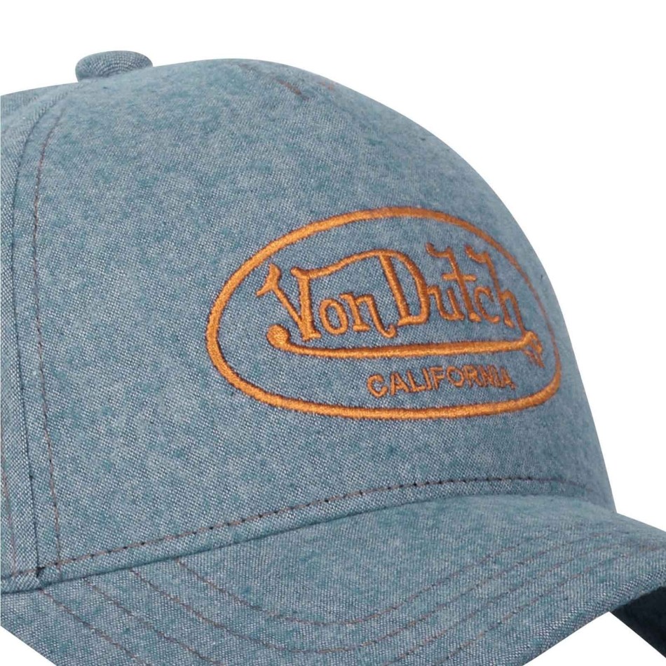 VON DUTCH Baseballkeps i denim "JEAN", blå