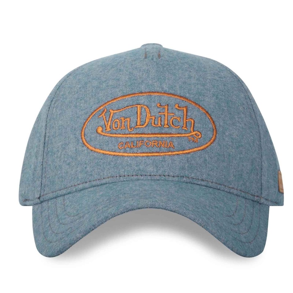 VON DUTCH Baseballkeps i denim "JEAN", blå