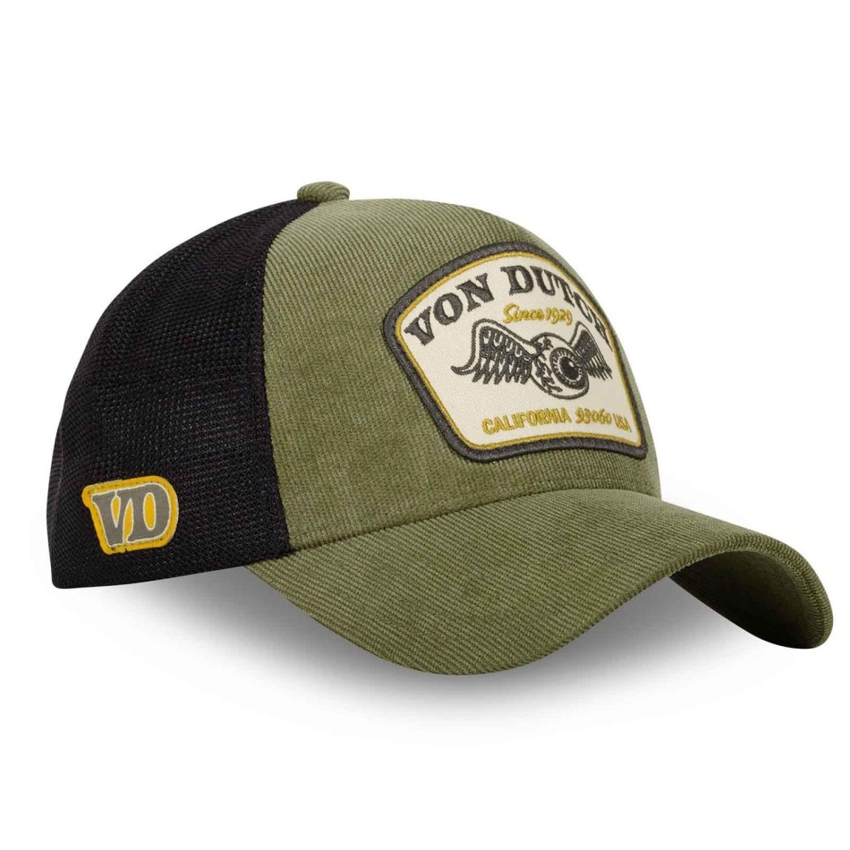 VON DUTCH "Corduroy" Trucker Cap Fri frakt i Frankrike