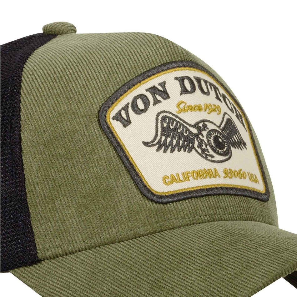 VON DUTCH "Corduroy" Trucker Cap Fri frakt i Frankrike