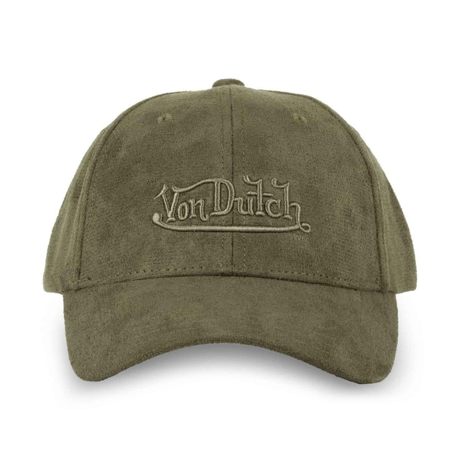 VON DUTCH Basebollkeps Strapback Suedine Svart, Khaki, Ecru