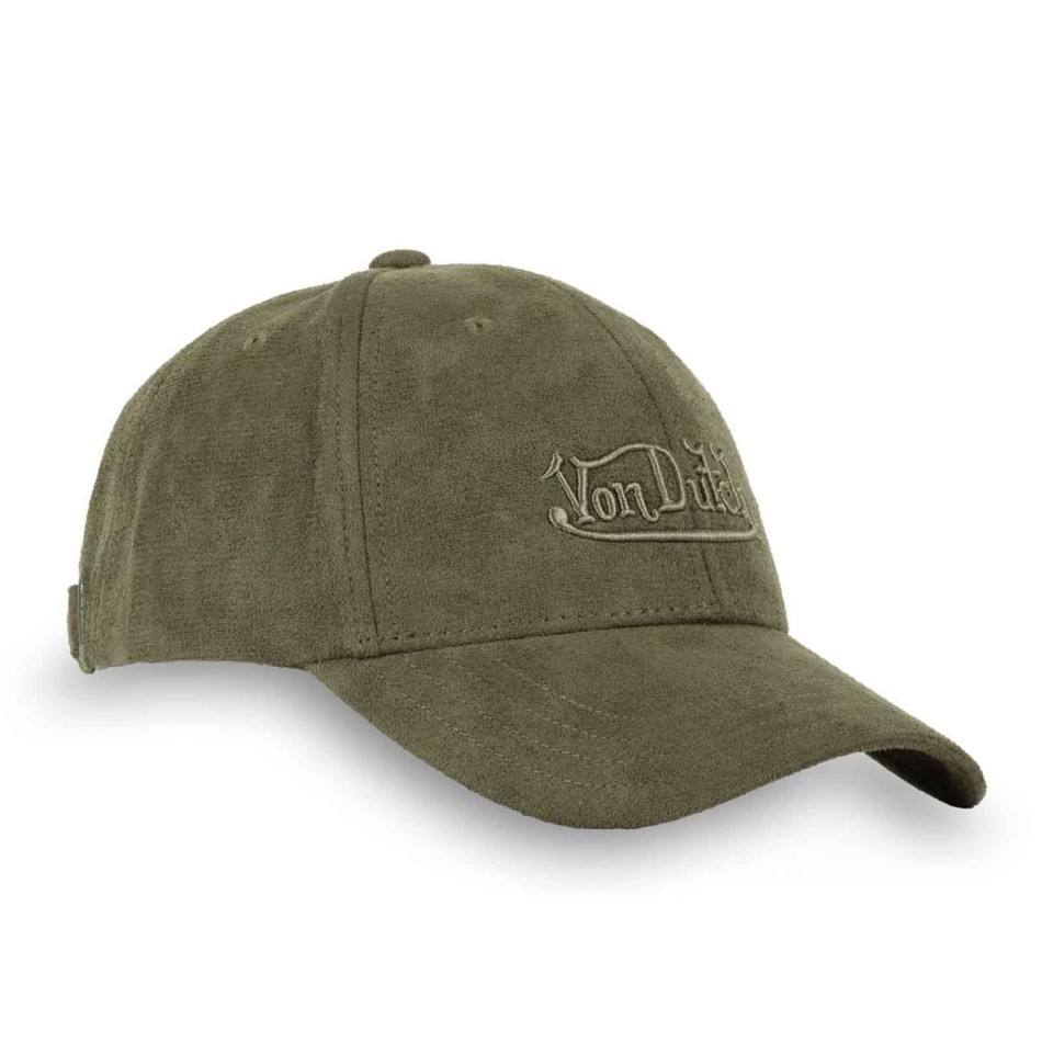 VON DUTCH Basebollkeps Strapback Suedine Svart, Khaki, Ecru