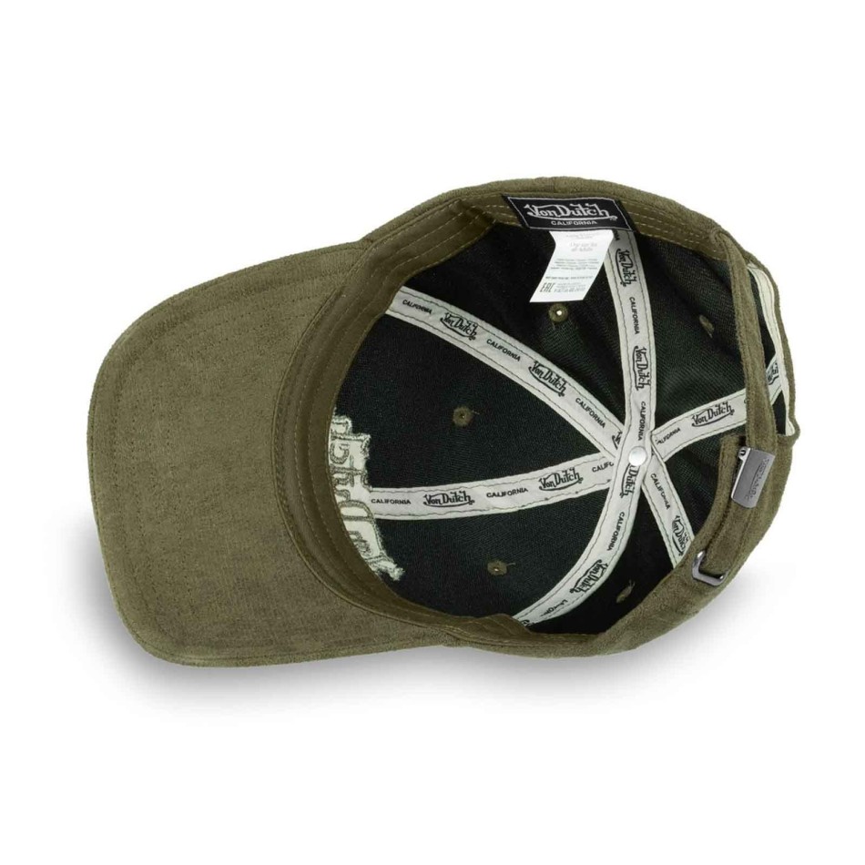VON DUTCH Basebollkeps Strapback Suedine Svart, Khaki, Ecru