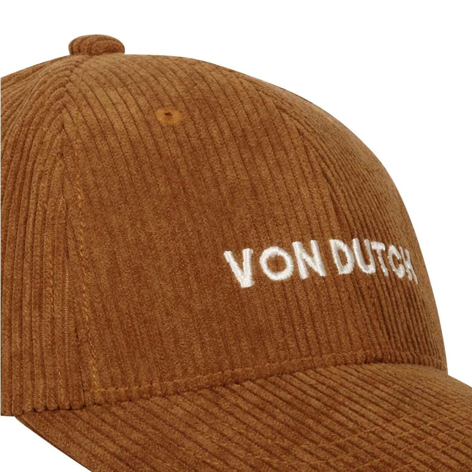 VON DUTCH Baseballkeps i sammet Camel Vit Khaki