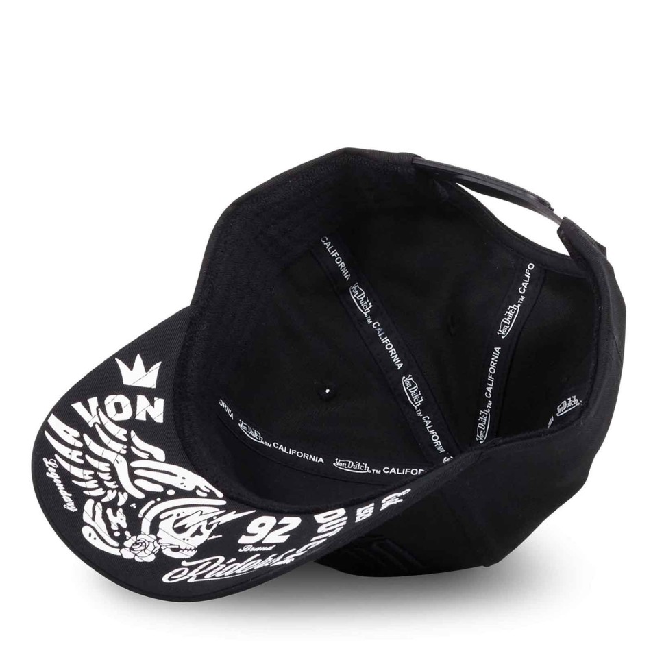 VON DUTCH Svart Baseball Cap "Rock" 100% bomull Fri leverans