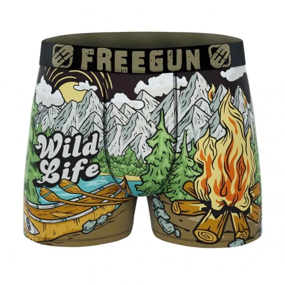 Wild Life" Heren Boxer (Herenboxershorts) Freegun chez FrenchMarket
