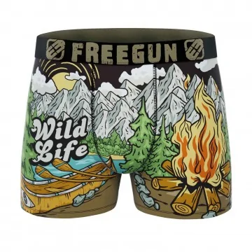 Wild Life" Heren Boxer (Herenboxershorts) Freegun chez FrenchMarket