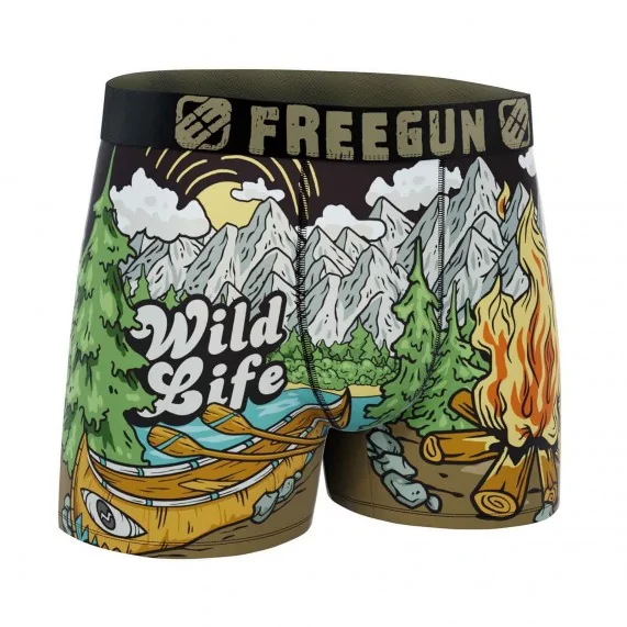 Wild Life" Heren Boxer (Herenboxershorts) Freegun chez FrenchMarket