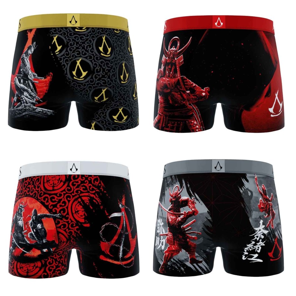 FREEGUN Set om 4 Assassin's Creed: Shadows Boxer Briefs för män