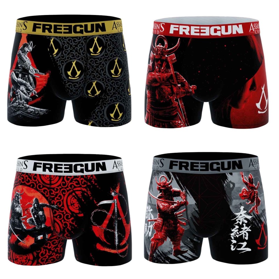 FREEGUN Set of 4 "Assassin's Creed: Shadows" Boxers for Men