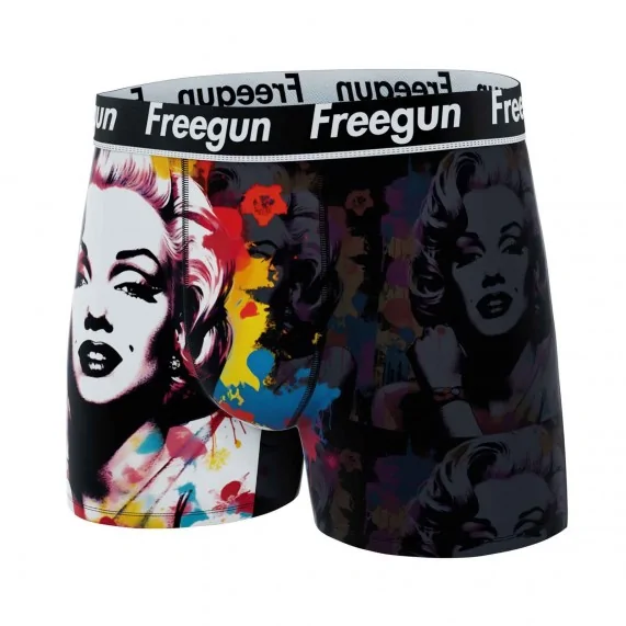 Boxer in microfibra "Street Pop-Art" per uomo (Boxer da uomo) Freegun chez FrenchMarket