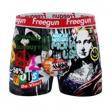 Boxer de microfibra "Street Pop-Art" para hombre (Calzoncillos para hombre) Freegun chez FrenchMarket