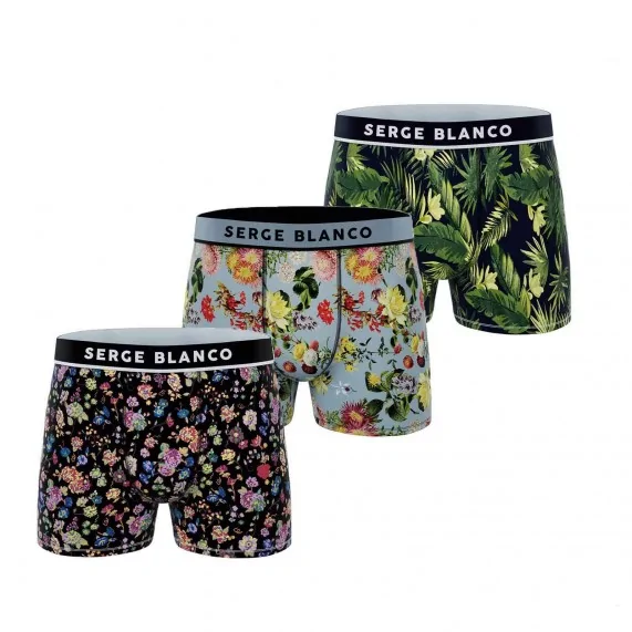 Set di 3 boxer da uomo in microfibra (Boxer da uomo) Serge Blanco chez FrenchMarket