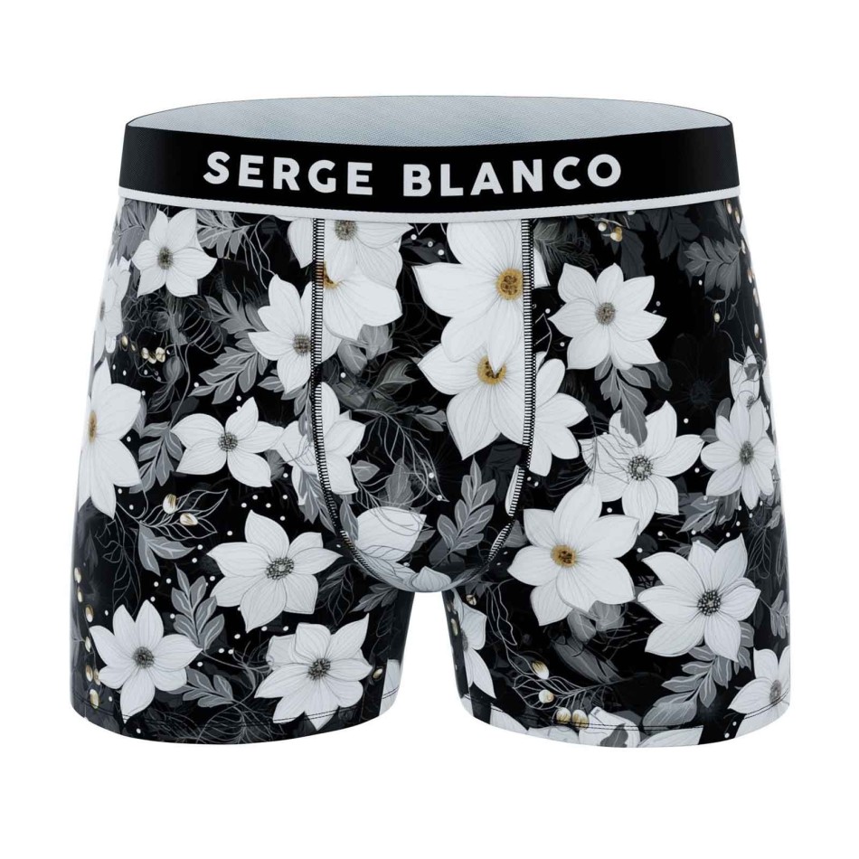 SERGE BLANCO - Set om 3 Rugby-boxershorts i mikrofiber för herrar