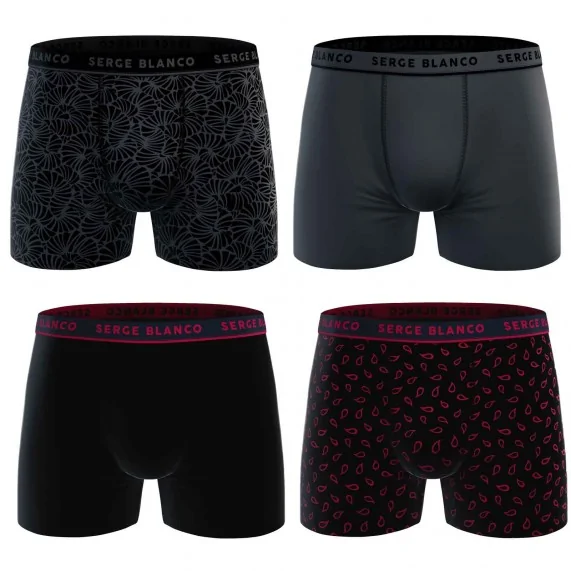 Lot de 4 Boxers Homme en Coton "Casual" (Lot boxers Homme) Serge Blanco chez FrenchMarket Lot de 4 Boxers Homme en Coton "Casual" (Lot boxers Homme) Serge Blanco chez FrenchMarket