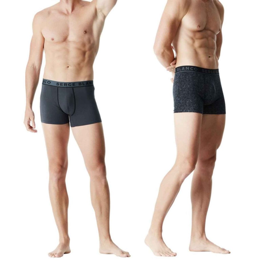 Set di 4 boxer da uomo in cotone casual Serge Blanco su FrenchMarket