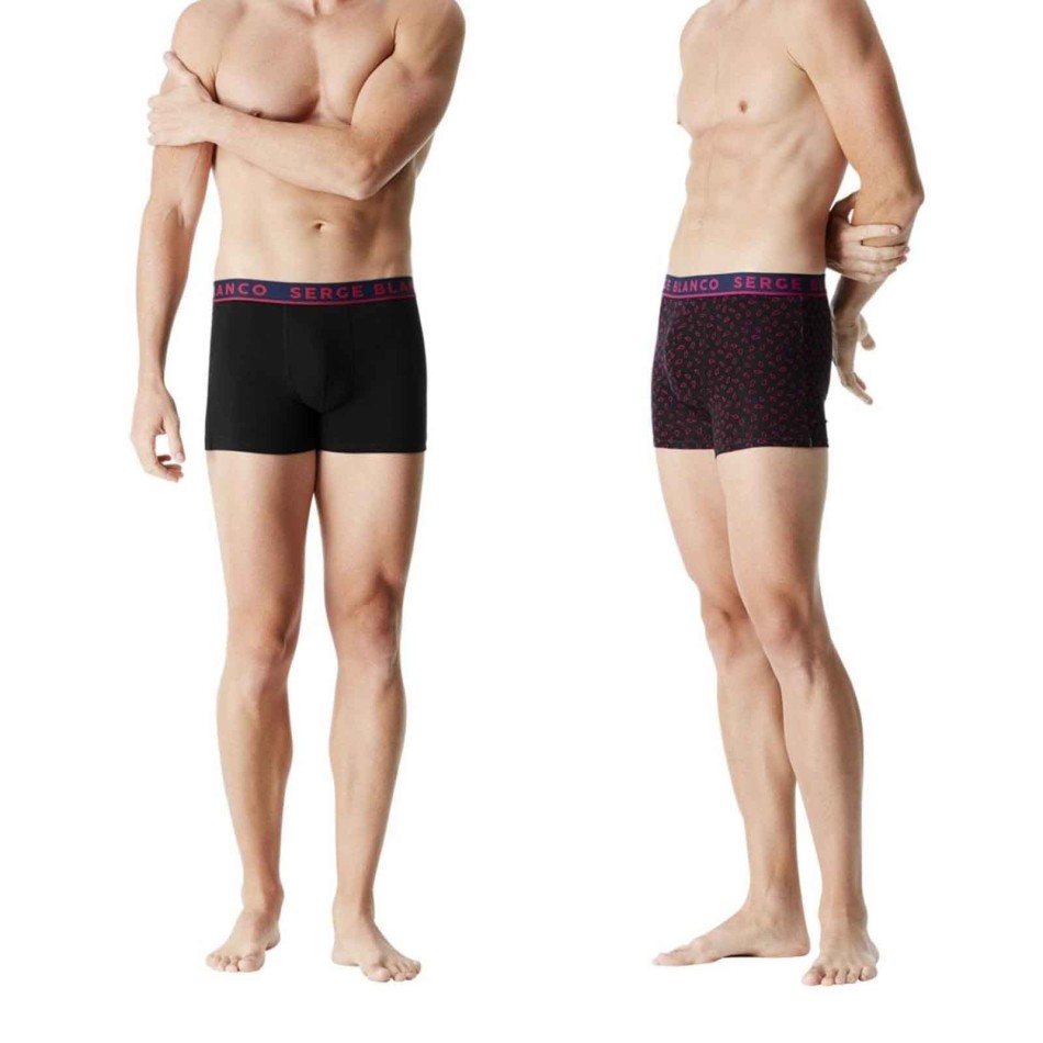 Set of 4 Men's Casual Cotton Boxer Briefs Serge Blanco at FrenchMarket