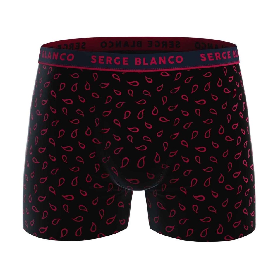 4er-Pack Herren-Boxershorts aus Baumwolle "Casual" (Herren-Boxershorts) Serge Blanco bei FrenchMarket
