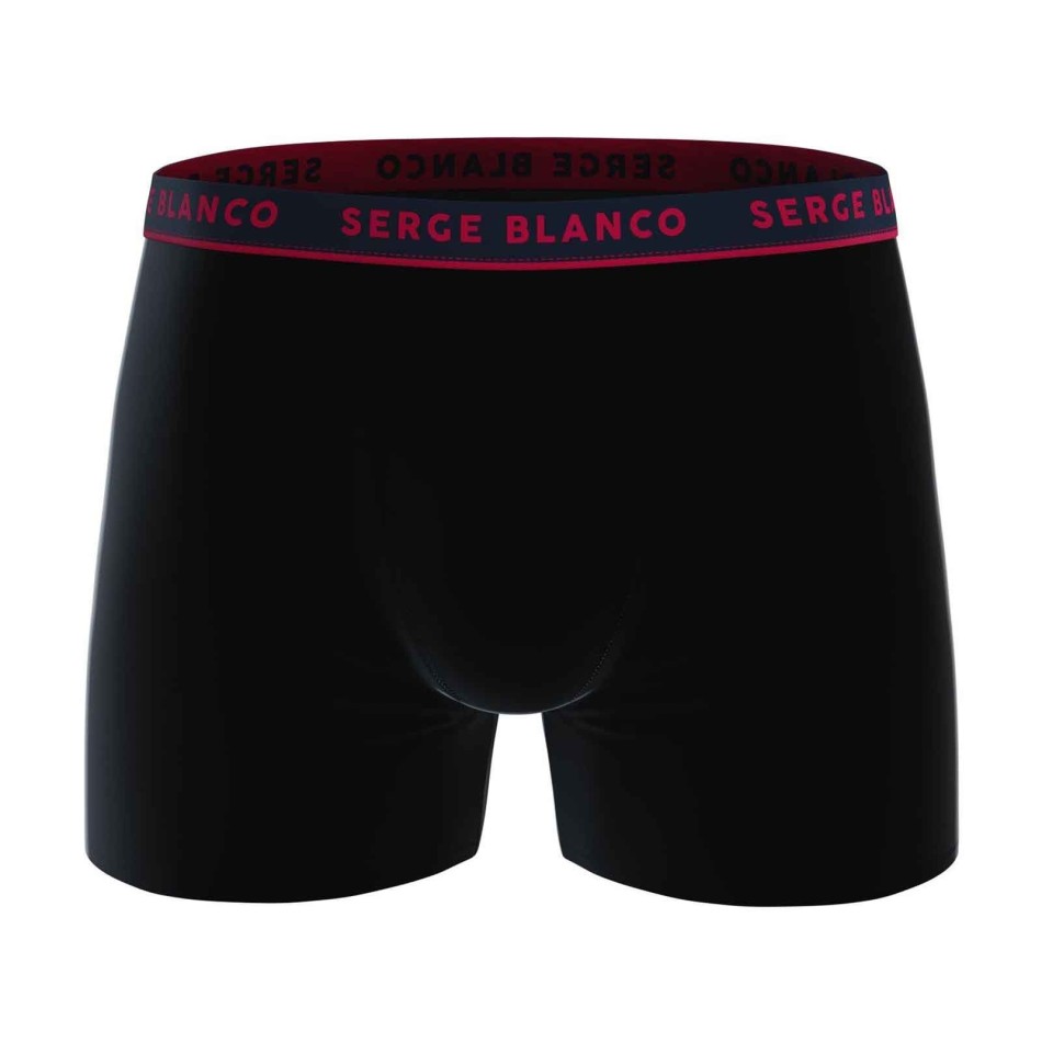 Set di 4 boxer da uomo in cotone casual Serge Blanco su FrenchMarket