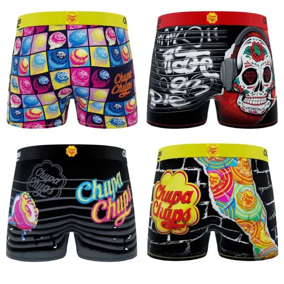 Lote de 4 calzoncillos "Chupa Chups" para niño (Pack calzoncillos para niño) Freegun chez FrenchMarket Lote de 4 calzoncillos "Chupa Chups" para niño (Pack calzoncillos para niño) Freegun chez FrenchMarket