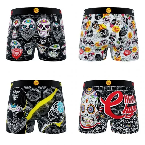 Lote de 4 calzoncillos "Chupa Chups" para niño (Pack calzoncillos para niño) Freegun chez FrenchMarket