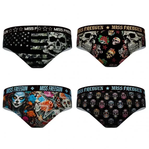 Set di 4 boxer donna in microfibra (Boxer - Slip) Freegun chez FrenchMarket Set di 4 boxer donna in microfibra (Boxer - Slip) Freegun chez FrenchMarket