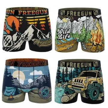 Wild Life Confezione da 4 boxer da ragazzo (Confezione di boxer da ragazzo) Freegun chez FrenchMarket