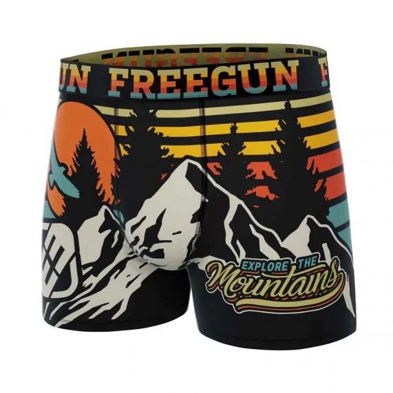 Wild Life Set van 4 Boxershorts voor jongens (Set jongensboxershorts) Freegun chez FrenchMarket