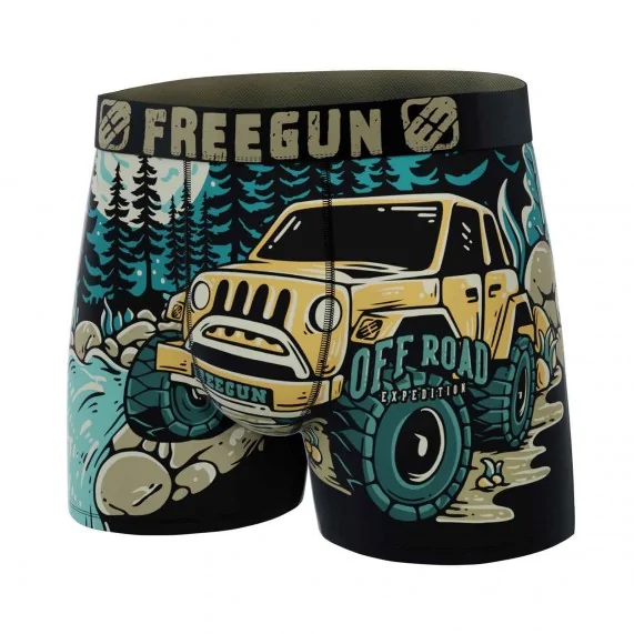 Wild Life Set van 4 Boxershorts voor jongens (Set jongensboxershorts) Freegun chez FrenchMarket
