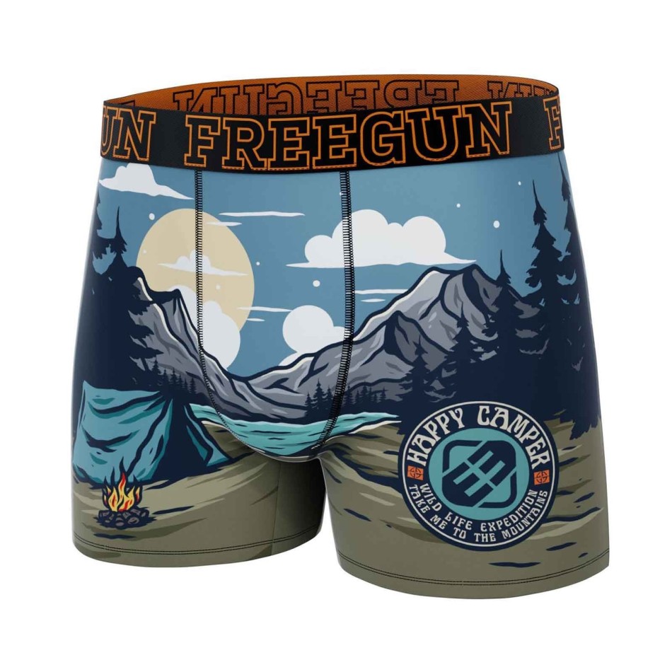 FREEGUN Set om 4 Wild Life Pack Camping- och naturboxershorts för pojkar