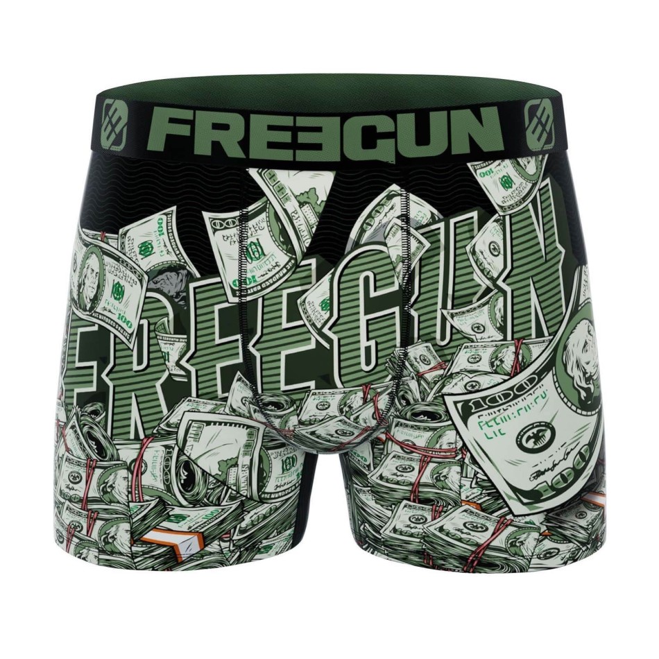 Set de 4 calzoncillos bóxer Premium Dollars para chico (Pack calzoncillos para niño) Freegun chez FrenchMarket