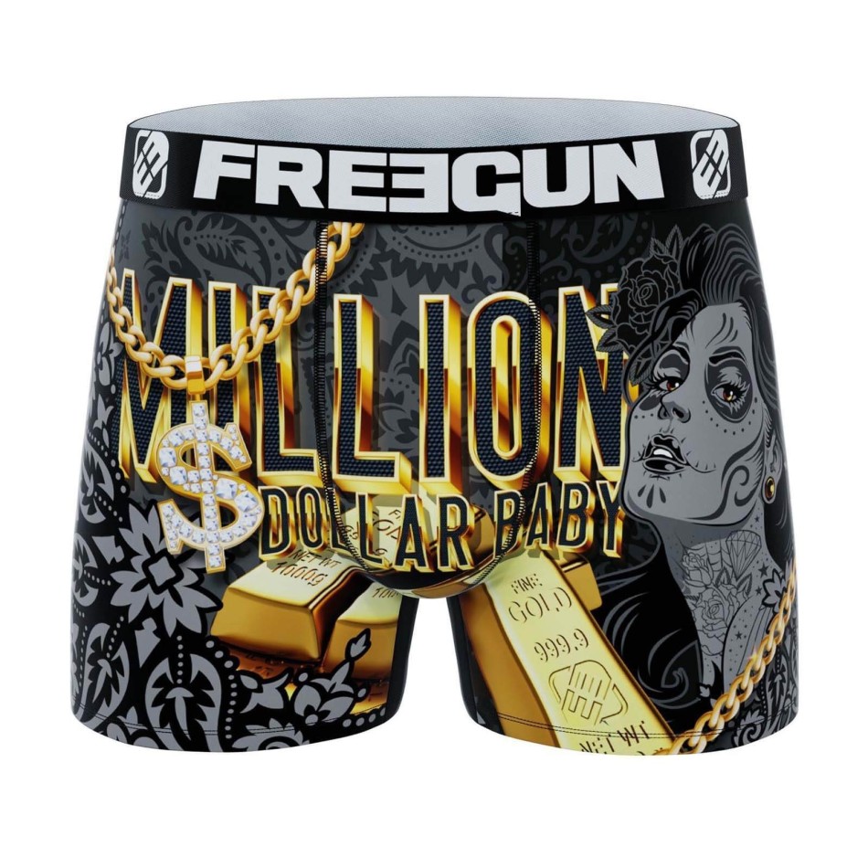 Set van 4 Premium Dollars jongensboxershorts (Set jongensboxershorts) Freegun chez FrenchMarket