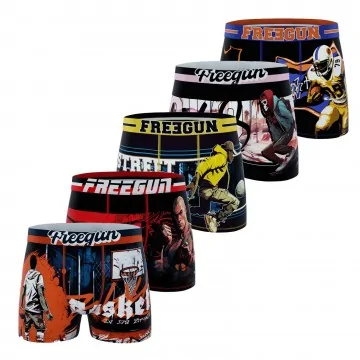 5er-Pack Boxershorts "Street Sport", Jungen, aus Mikrofaser (Boy's Boxershorts Pack) Freegun auf FrenchMarket
