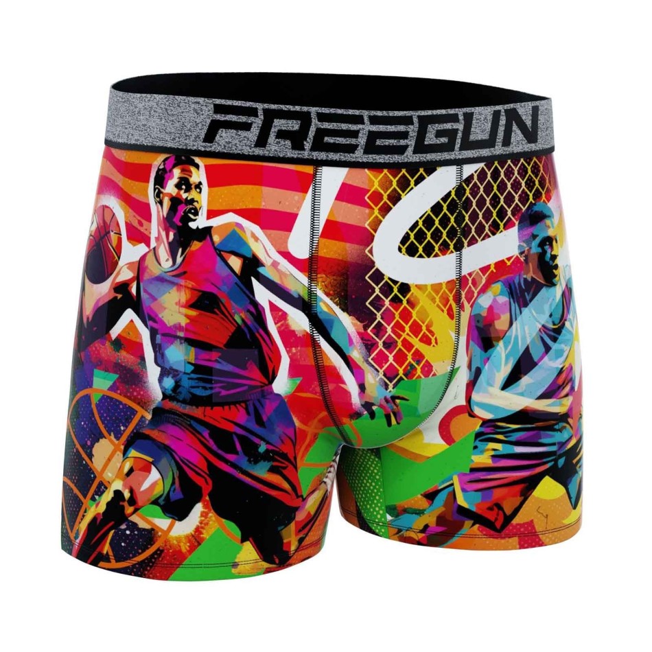 Lote de 5 calzoncillos de microfibra para chicos "Street Pop Art (Pack calzoncillos para niño) Freegun chez FrenchMarket
