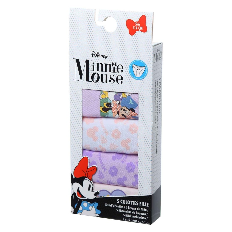 Lot de 5 Culottes Fille Coton Disney "Minnie Mouse"