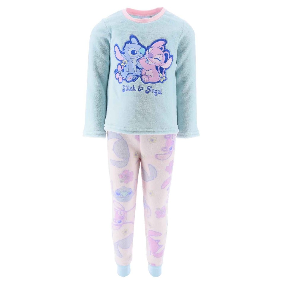 DISNEY Lilo & Stitch - Vintervarmt pyjamasset i fleece för flickor