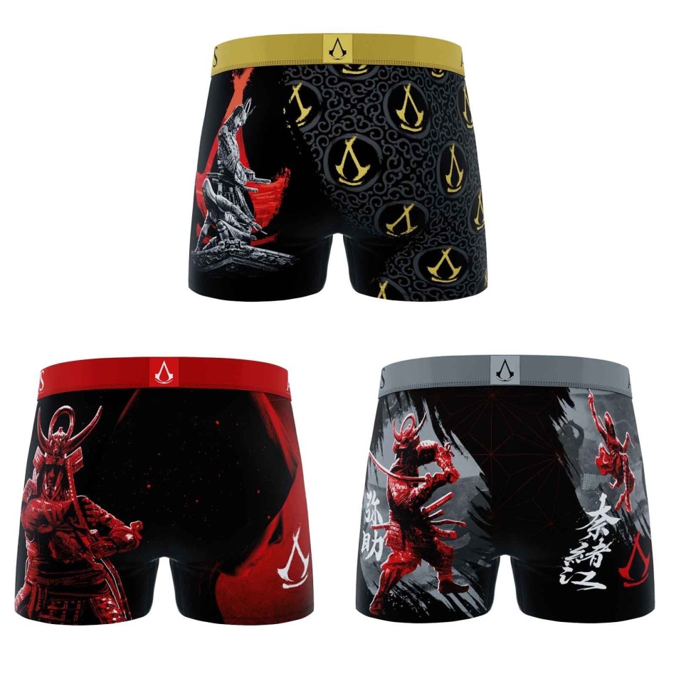 FREEGUN Set om 3 "Assassin's Creed : Shadows" boxershorts för pojkar