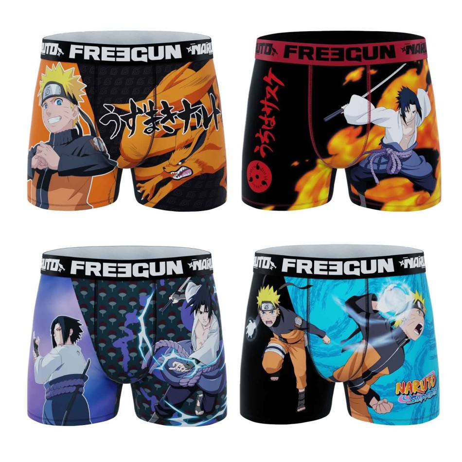 FREEGUN | Lot of 4 Boxers for Men Naruto - French Market