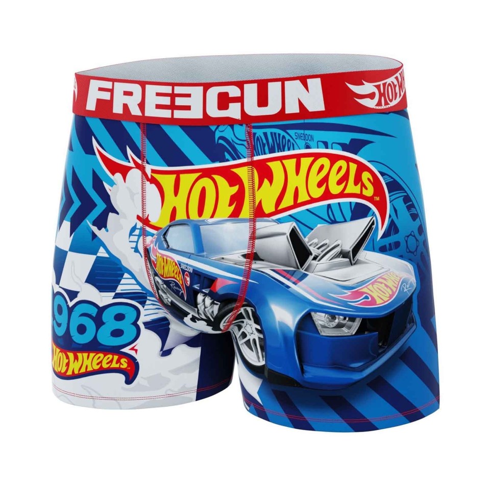 FREEGUN Set med 3 "Hot Wheels"-boxershorts i mikrofiber för pojkar