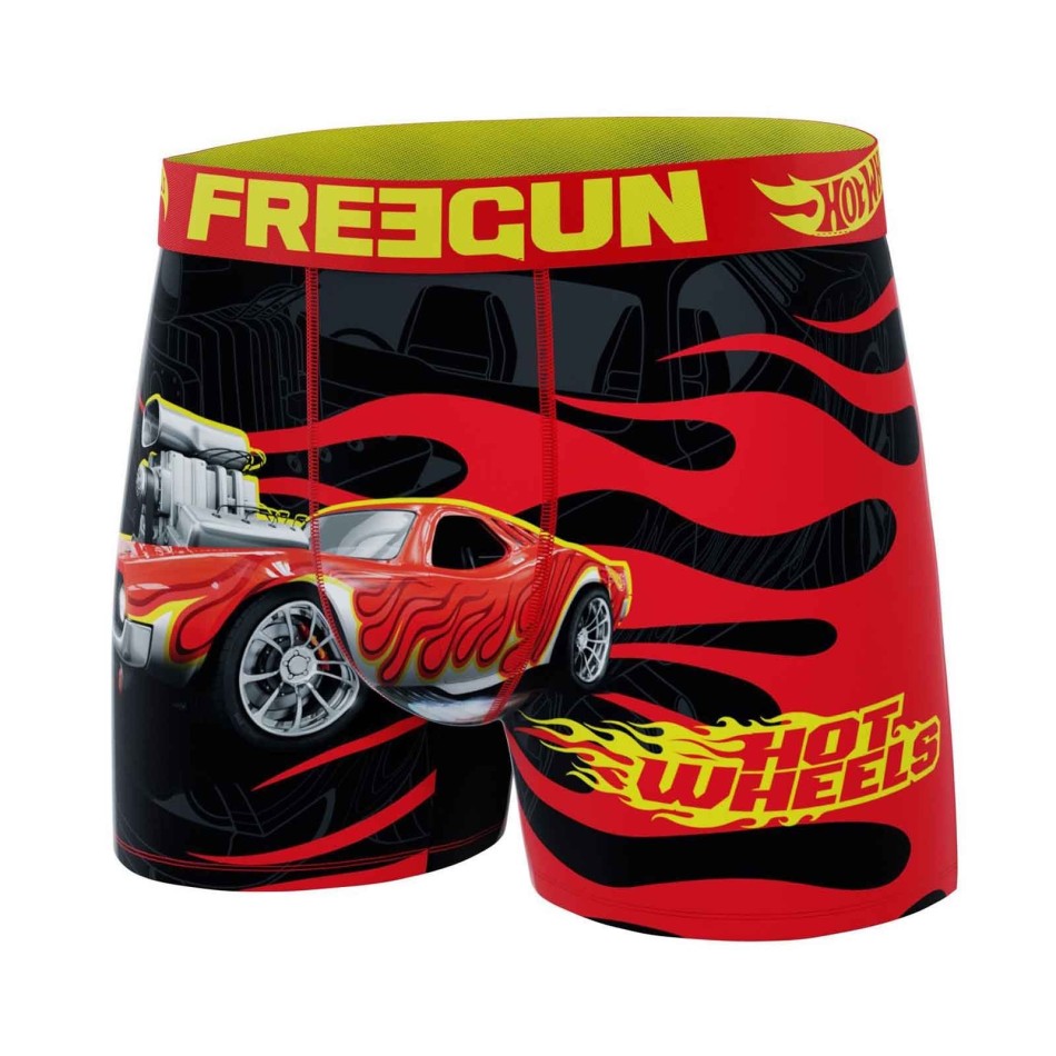 FREEGUN Set med 3 "Hot Wheels"-boxershorts i mikrofiber för pojkar
