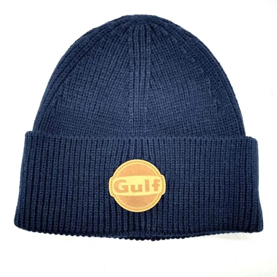 Leather-effect logo" lapel hat (Beanie) Gulf on FrenchMarket