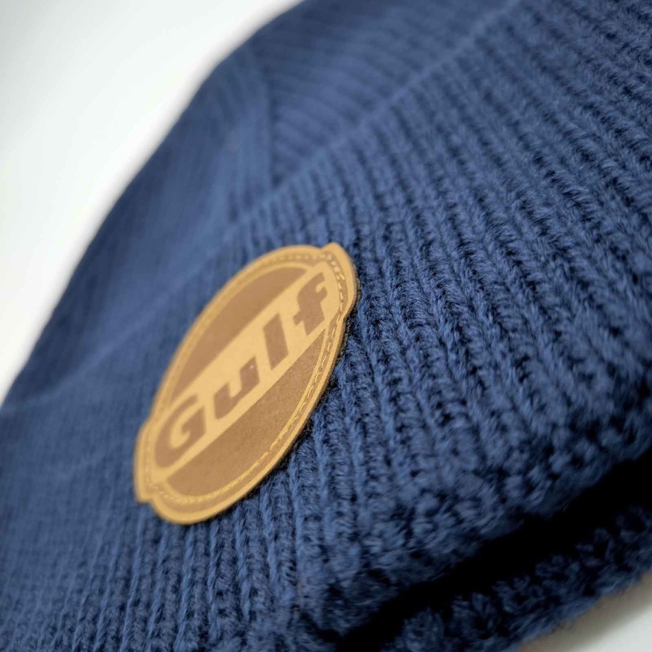 Leather-effect logo" lapel hat (Beanie) Gulf on FrenchMarket