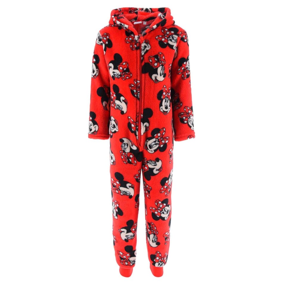 Disney Mimmi Pigg - Pyjamasset med huva och fleece för flickor