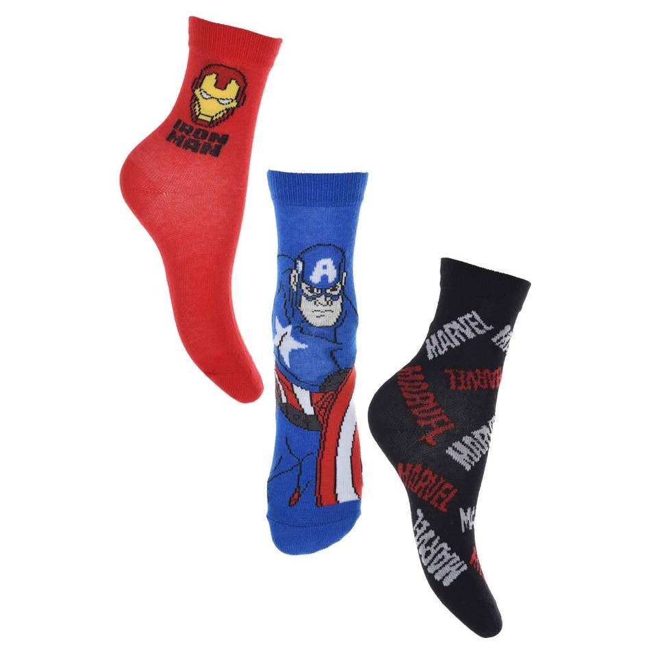 Lot de 3 Paires de Chaussettes Garçon MARVEL Avengers