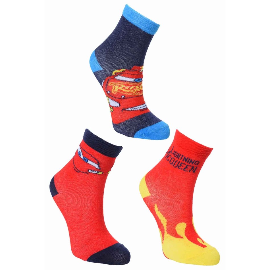 Lot de 3 Paires de Chaussettes Garçon Cars (Fantasie) French Market chez FrenchMarket