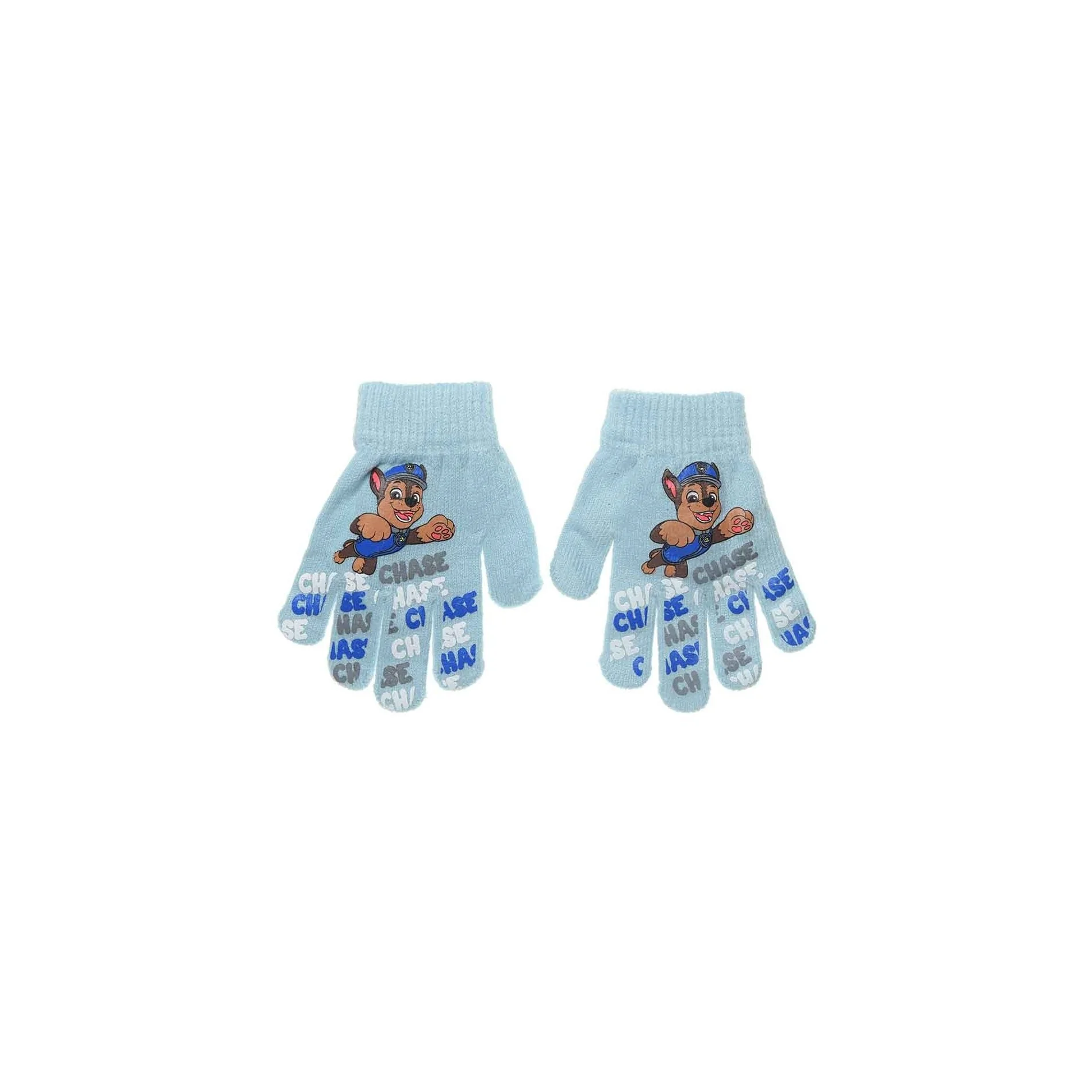 Gants D'hiver La Pat' Patrouille Pour Enfants - Chase Et Marcus - Taille Unique 4-10 Ans - Acrylique/Polyester