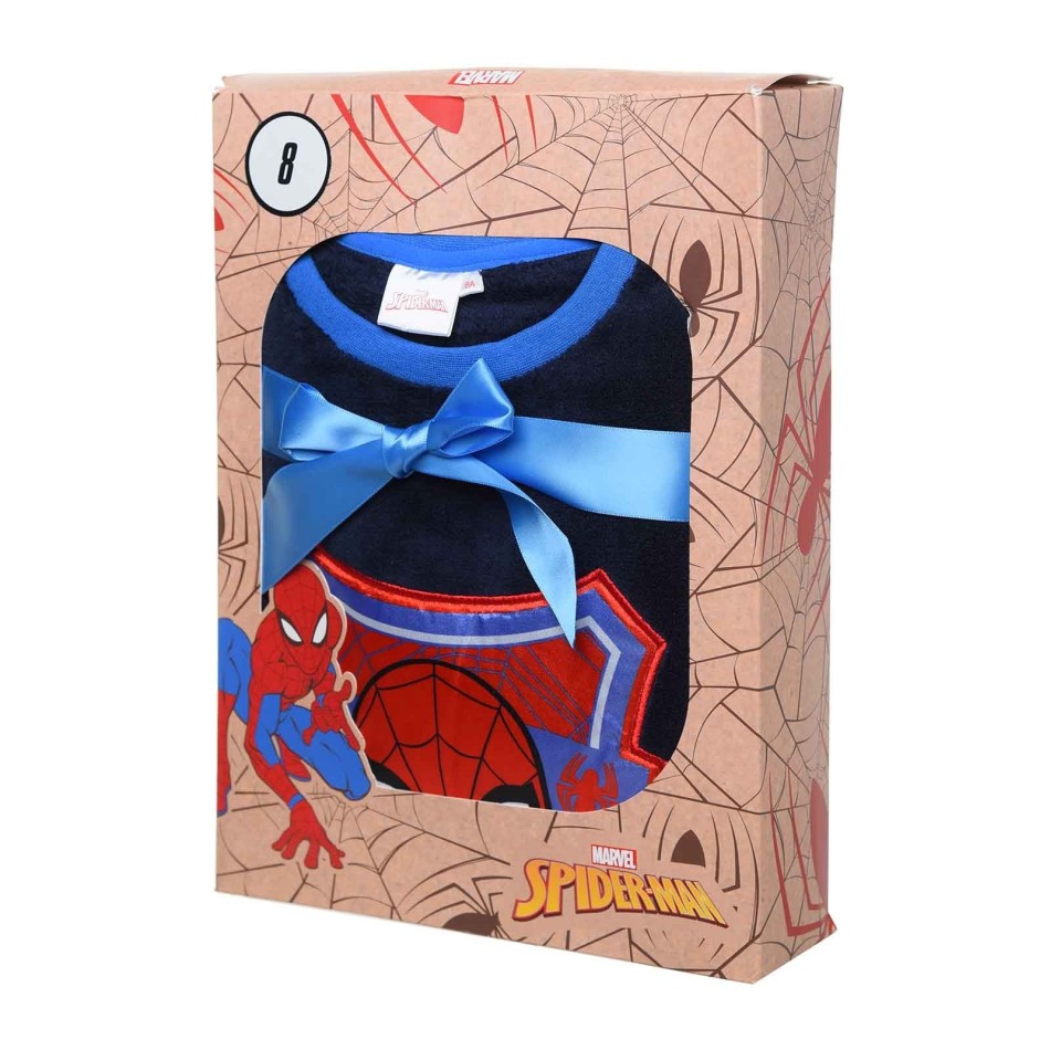 MARVEL Spider-Man - Pyjamasset i fleece för pojkar i presentförpackning