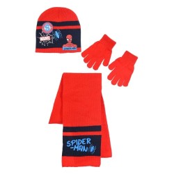 YOILIK Ensemble Bonnet Écharpe Enfant Spiderman - Set Hiver Chaud 3 Pièces Pour Garçon Avec Gants